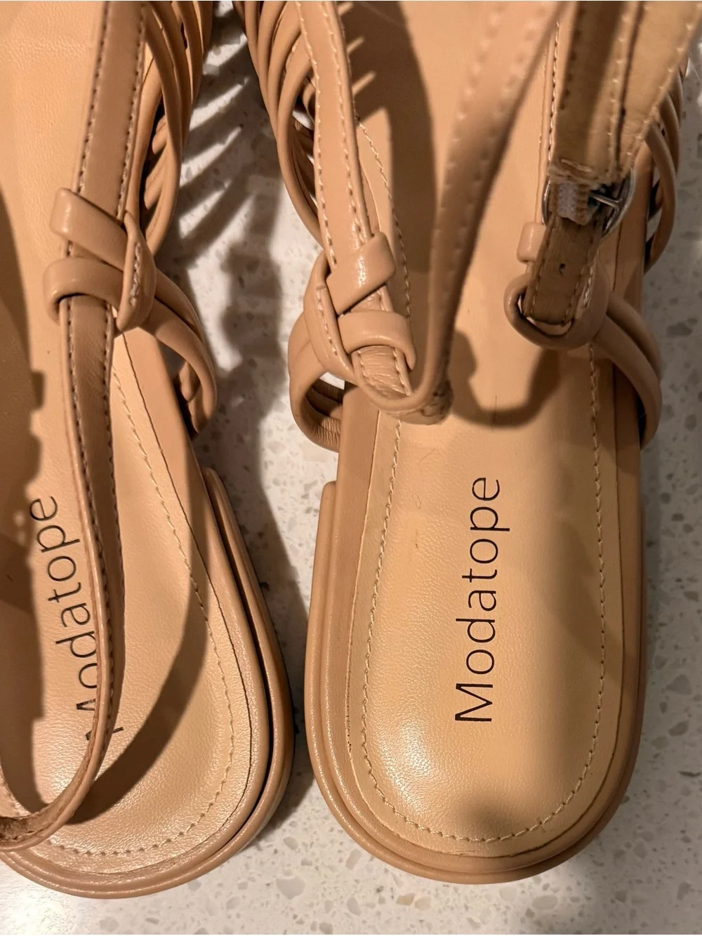 Modatope Tan Pointed Toe Slingback Flats – Size 9.5 – Like New